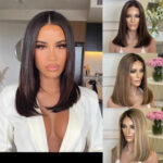 Perruque naturelle courte au carré de couleur sandra