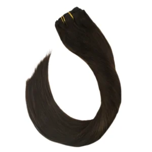 Tissage cheveux humains brun naturel