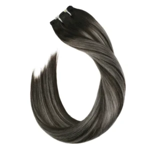 Tissage cheveux humains lili brun soyeux