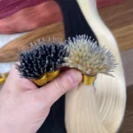 Extensions cheveux à micro-anneaux brun naturel