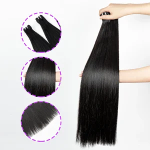 Cheveux naturels bruts en tissage de qualité supérieure