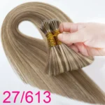 Extension cheveux à micro-anneaux bruns pour épaissir