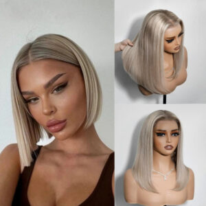 Perruque naturelle frontale Aurélie en cheveux humains