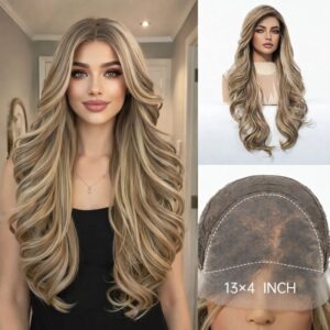 Perruque ondulée synthétique Nina style naturel