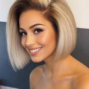 Perruque frontale naturelle Laura avec texture lisse