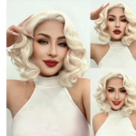 Perruque blonde bouclée style Marilyn Monroe