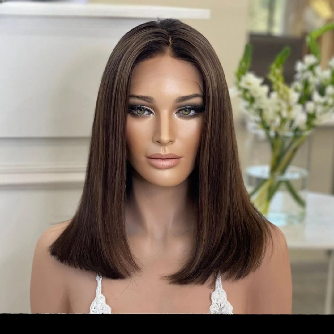 perruque marron chocolat