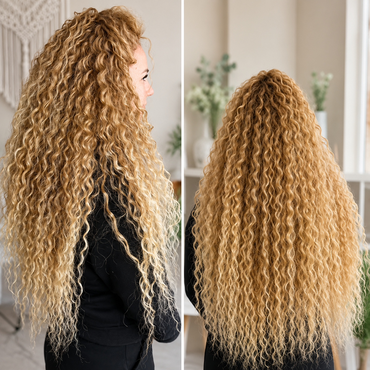 Extensions de cheveux bouclées 26 pouces – Fibre végétale haute température – Image 3