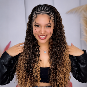 Lot de 3 mèches Crochet Braids bouclées Deep Water Twist 61 cm, fibre végétale longue durée