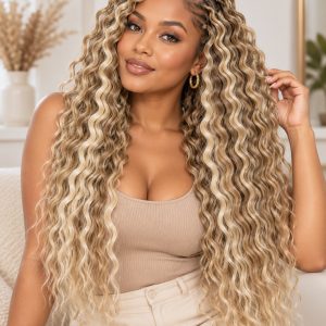 Lot de 3 mèches Crochet Braids Deep Water Twist 24 pouces – fibre protéinée