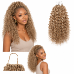 Crochet Braids Kinky Curly en Cheveux Humains – Blond Miel