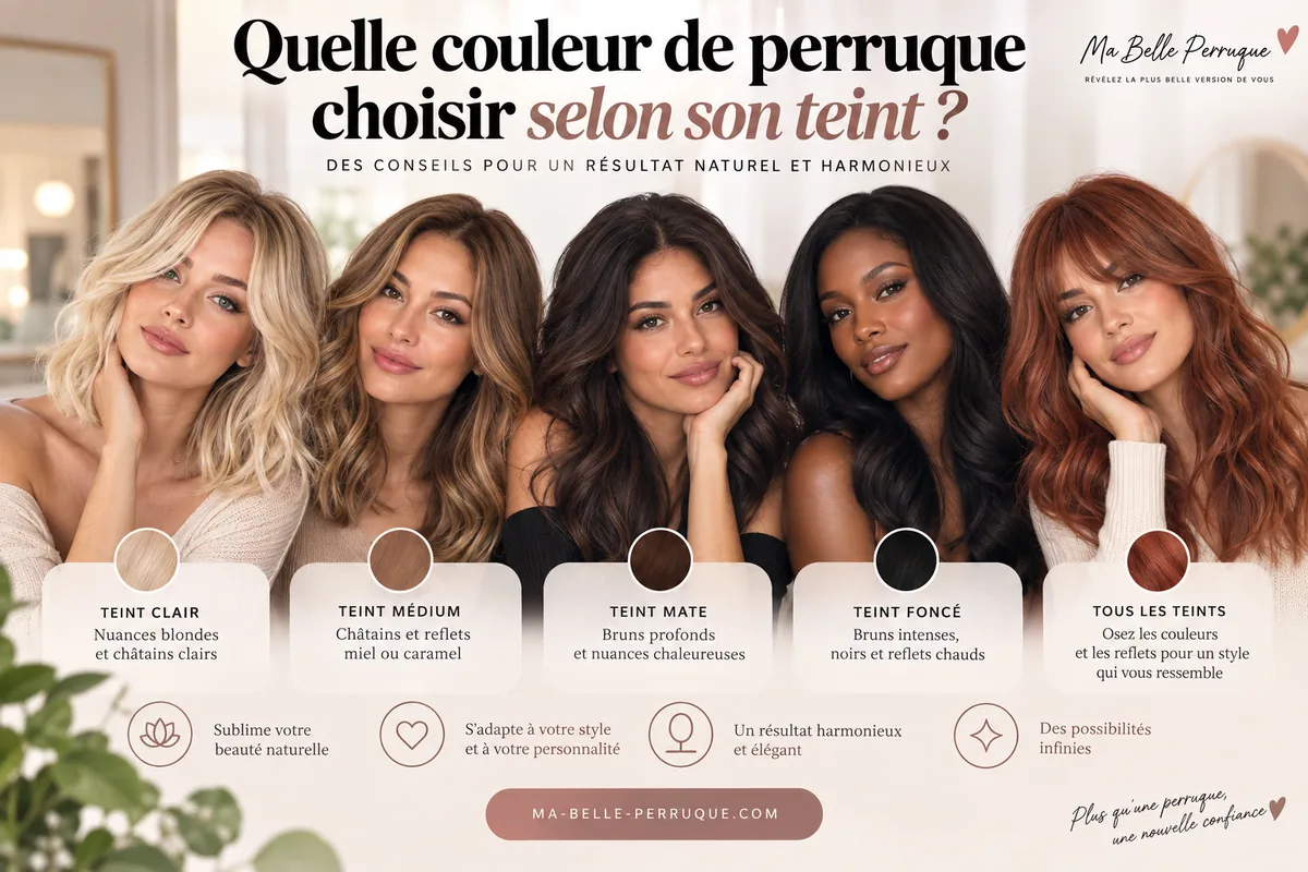 couleur de perruque selon le teint
